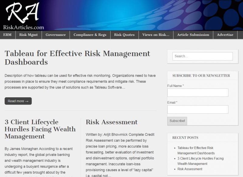 Risk Articles